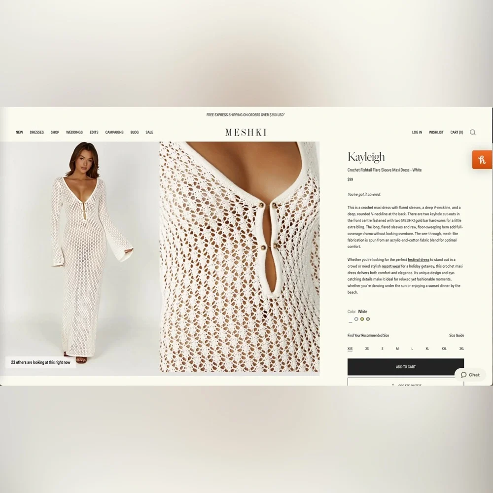 Found ISO Meshki “Kayleigh” Coverup - Picture 1 of 3